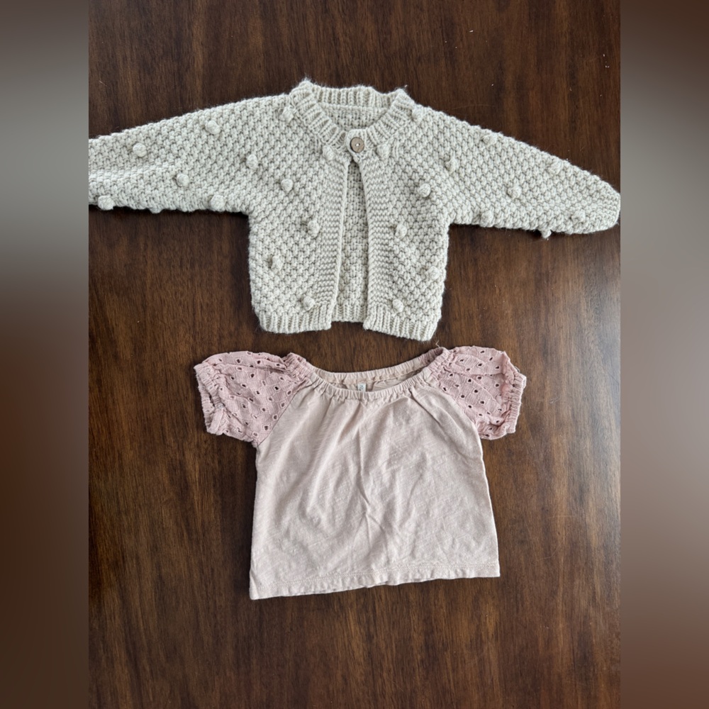 Rylee + Cru baby girl top and sweater bundle